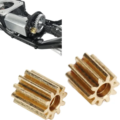 Vista 6 de Engranaje de motor cepillado para automóvil RC, reemplazo duradero de alta precisión, juego de engranajes de oruga RC a escala 1/24, 5 piezas