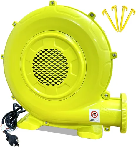 Vista 7 de Soplador de casa de rebote de 480 W, soplador de aire de 0.6 HP para casas de rebote al aire libre, toboganes, puentes, cabina de pintura y otros
