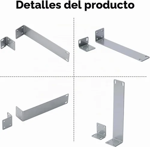 Vista 5 de MokerLink Kit de montaje en rack de 1U compatible con interruptores Ubiquiti, orejas de montaje en rack para interruptor EdgeSwitch ES-8-150W de 8