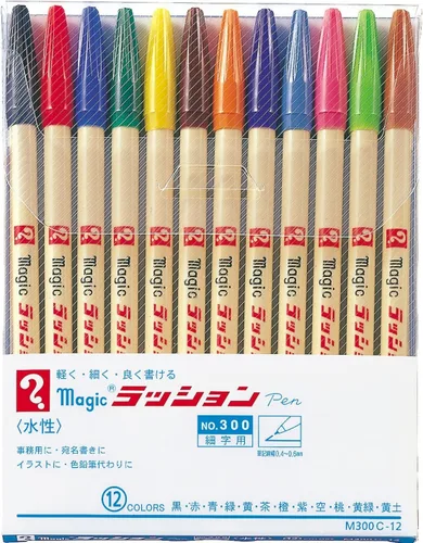 Vista 9 de Teranishi Chemical M300-T2-5P - Bolígrafo mágico a base de agua, bolígrafo Lasion, No.300, rojo, 5 unidades Rojo 5pcs