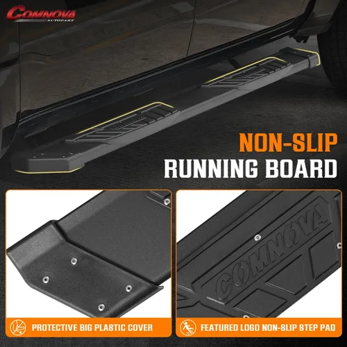 Vista 6 de COMNOVA AUTOPART Estribos de aluminio compatibles con Honda Ridgeline 2006-2014. Estribos laterales Ridgeline de 6.5 pulgadas, barras Nerf escalones