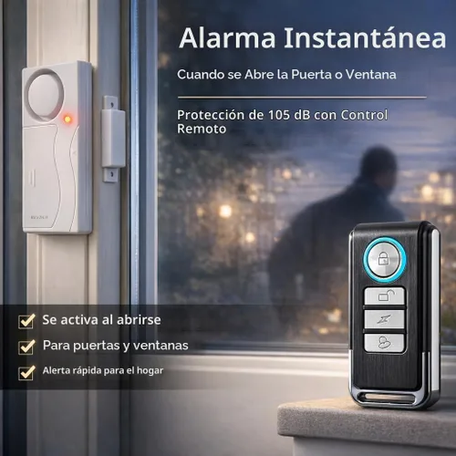 Vista 3 de Hendun Alarmas de puerta con control remoto, alarma de ventana