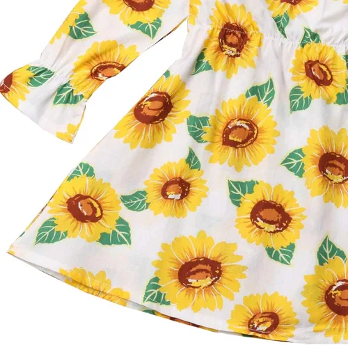 Vista 4 de Yokidi - Vestido de verano para niña (1 a 2.4in), diseño de girasol