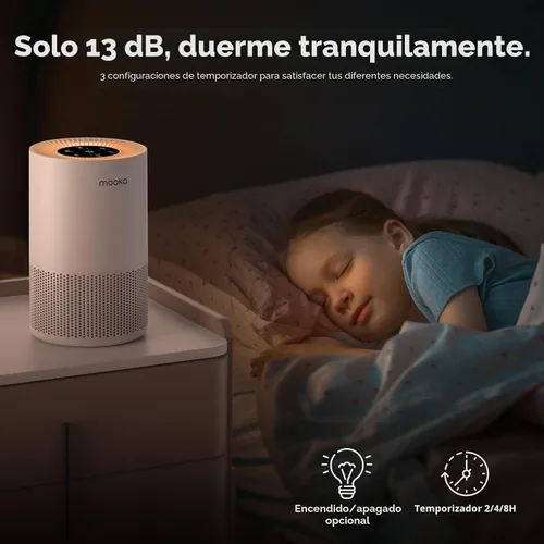 Vista 7 de Purificadores de aire para el hogar habitaciones grandes de hasta 1200 pies cuadrados, MOOKA H13 True HEPA Purificador de aire para dormitorio
