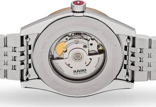 Vista 3 de Rado Reloj automático suizo de acero inoxidable unisex Tradition, plata (R33100013), Plateado, Reloj automático