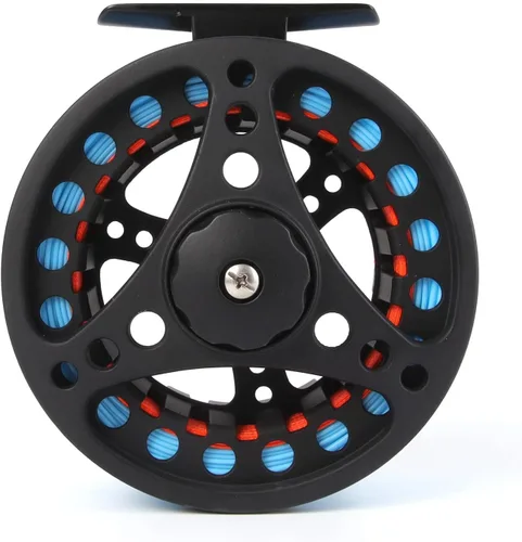 Vista 13 de Carrete de mosca (1/2WT 3/4WT 5/6WT 7/8WT) con línea Combo de aleación de aluminio Arbor grande Carretes de pesca con mosca Peso adelante Línea