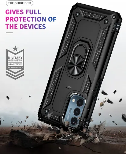 Vista 5 de Funda para OnePlus Nord N200 5G, con protector de pantalla, [grado militar] 16 pies, cubierta probada contra caídas con soporte magnético