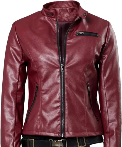 Vista 4 de Claire Redfield - Chaqueta para mujer, color rojo