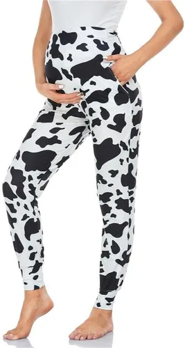 Vista 3 de Pantalones casuales de maternidad para mujer, elásticos, cómodos