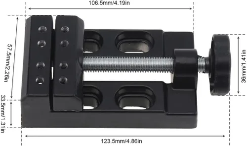 Vista 3 de Tvoip Herramienta de tallado artesanal de escultura de bricolaje, abrazadera de banco de mandíbula universal, mini prensa de taladro, tornillo