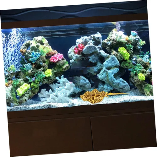Vista 9 de NOLITOY 2pcs Glowing Silicone Fish Tank Ornaments Realistic Aquarium Decoration for Fish Bowls Safe for