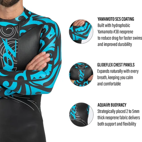 Vista 2 de Zoot Traje de neopreno Manta para hombre, flexible, flotante y cómodo para el día de la carrera, entrenamiento o natación y triatlones en aguas