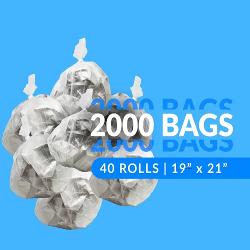 Vista 2 de Reli. Bolsas de basura de 2 a 4 galones 2000 bolsas transparentes Baño Fuertes Basura