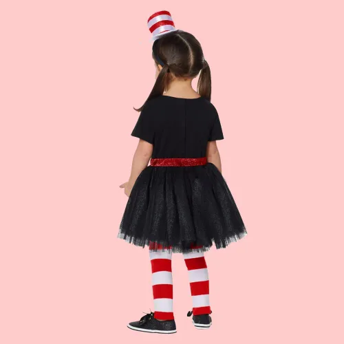 Vista 2 de Spirit Halloween Dr. Suess - Disfraz de gato con sombrero para niño pequeño, con licencia oficial, disfraz de grupo, disfraz de gato en el sombrero
