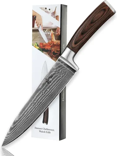 Vista 14 de Wakoli EDIB - Cuchillo deshuesador de damasco, hoja de precisión de 5.7 pulgadas, cuchillo de cocina profesional con núcleo VG10, mango ergonómico
