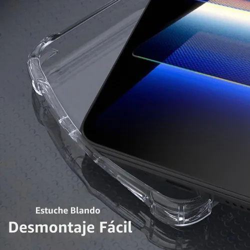 Vista 5 de USTIYA Funda para Huawei P60 Pro y Huawei P60 Transparente TPU Cuatro Esquinas Cubierta Protectora Transparente Suave