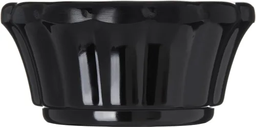 Vista 3 de CFS 4394203 Ramequin festoneado de melamina, 1 oz, negro