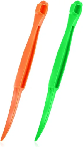 Vista 9 de Cortador de cáscara de cítricos de naranja, cortador de frutas de plástico, removedor de abridor de limón, herramientas de frutas y verduras Verde
