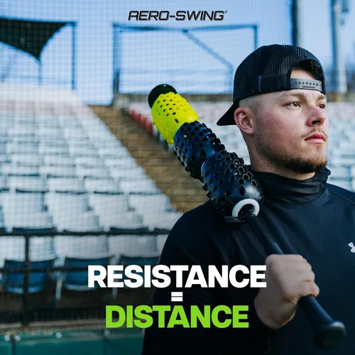 Vista 9 de Aero Swing - Entrenador de swing de béisbol y softbol, las piñas de resistencia al viento del swing del bate generan más velocidad de bate de más