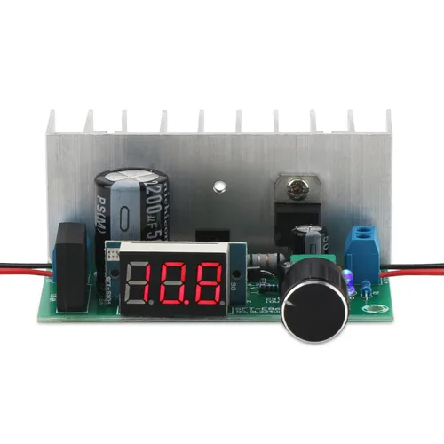 Vista 5 de LM317 Convertidor de voltaje Buck Módulo de fuente de alimentación regulado DC 24V a DC 12V Pantalla LED Voltímetro Regulador de voltios DC 0-35V AC