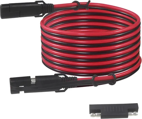 Vista 10 de SAE 16AWG Cable de Extensión para Cargador de Batería de Servicio Pesado de 6 Pies con Conector SAE de 2 Pines de Desconexión Rápida y Adaptador
