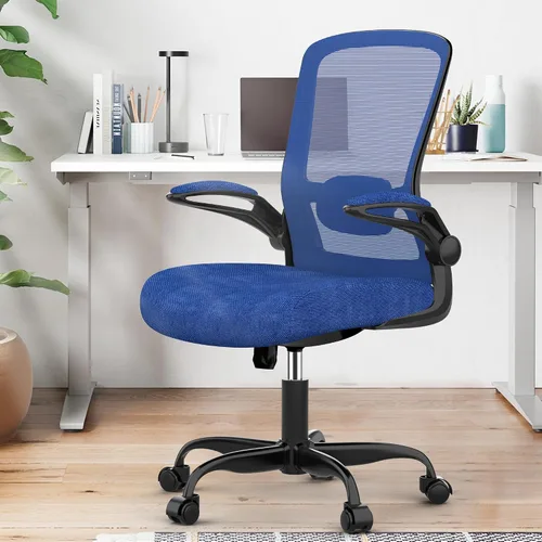 Vista 15 de Silla de oficina ergonómica con lumbar ajustable, reposabrazos abatible Marco negro