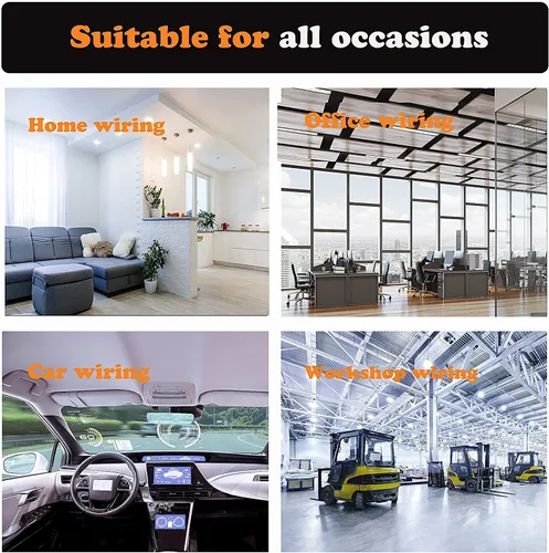 Vista 7 de 50 clips para cables, organizador adhesivo de cables, organizador de cables fuerte y duradero para auto, oficina y hogar (negro)