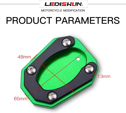 Vista 3 de Soporte de soporte lateral para motocicleta, soporte para placa ampliadora (para vehículo Kawasaki) Z900 RS Z650 RS Z1000 SX NINJA650 ZX-6R ZX-10R