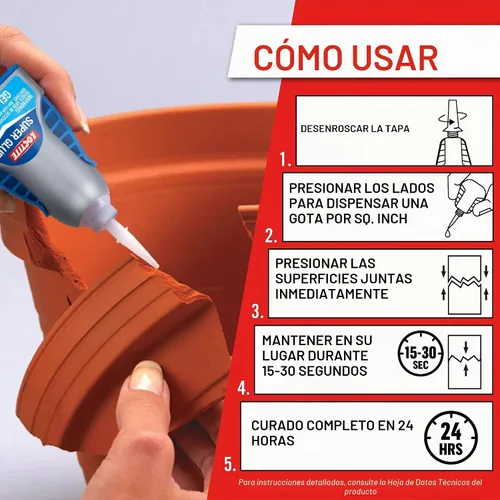 Vista 2 de Loctite 234790 Super Glue Gel Control, 1 paquete, multicolor, 0,14 onzas líquidas