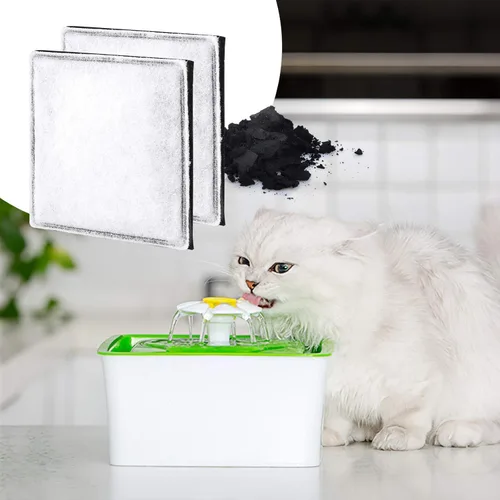 Vista 8 de Filtros de carbono de repuesto, filtros de agua para mascotas, filtros de fuente compatibles con Catit Mini Flower Fountain, paquete de 6 filtros