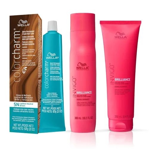 Vista 12 de COLORCHARM - Tinte permanente para el cabello, tinte para el cabello para cobertura de canas, añade brillo, 2 onzas Shea Butter Free of ammonia