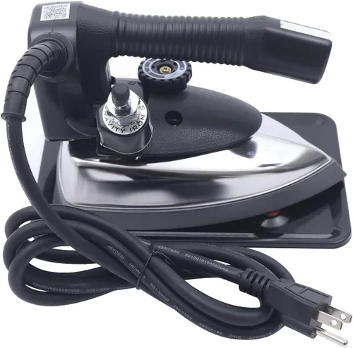 Vista 8 de Plancha de vapor industrial, plancha eléctrica profesional para planchar ropa, plancha de ropa de 1000 W con temperatura ajustable, tanque de 3 L