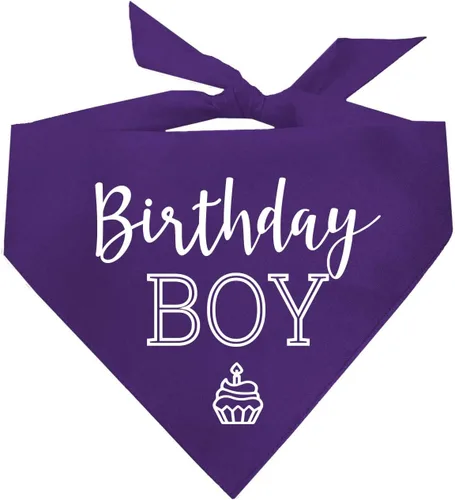 Vista 14 de Bandana de cumpleaños para niño con cupcakes para perro, 100% algodón, fabricada en Estados Unidos, cumpleaños, Pawty, tema de fiesta, suministros