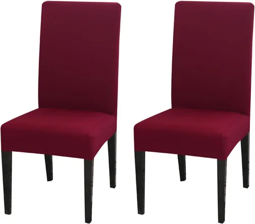 Vista 58 de Dimatic Paquete de 2 fundas elásticas de licra para sillas de comedor, extraíbles y lavables, fundas protectoras para sillas de comedor, cocina