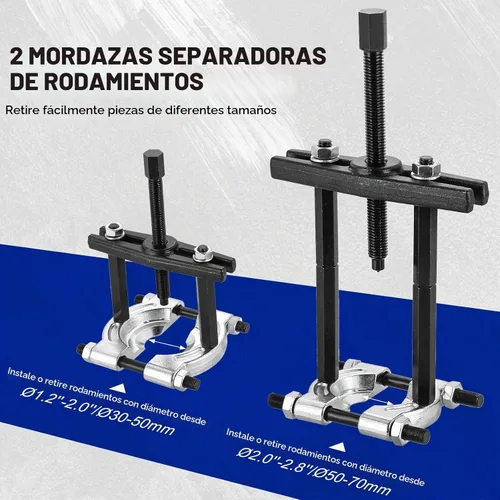 Vista 4 de DASBET Juego de extractor de rodamientos de 14 piezas, kit de herramientas Azul