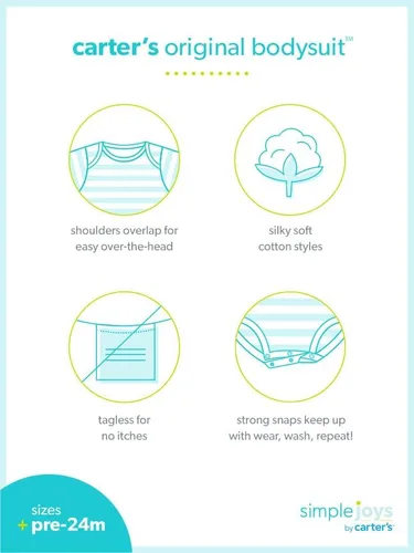 Vista 4 de Simple Joys by Carter's unisex-baby 4-pack Long-sleeve Bodysuit