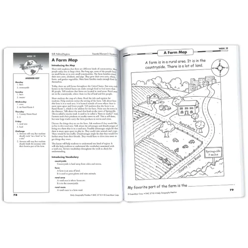 Vista 2 de Evan-Moor EMC3710-A1 Libro diario de práctica de geografía, grado 1