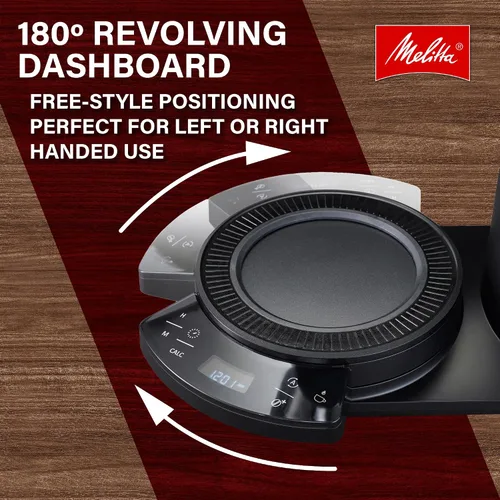 Vista 5 de Melitta Vision - Cafetera de goteo de 12 tazas, automática y programable, capacidad de 96 onzas con 5 filtros de café, color negro Automático