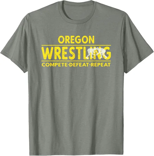 Vista 36 de Oregon Wrestling - Camiseta para competir, derrota, repetir