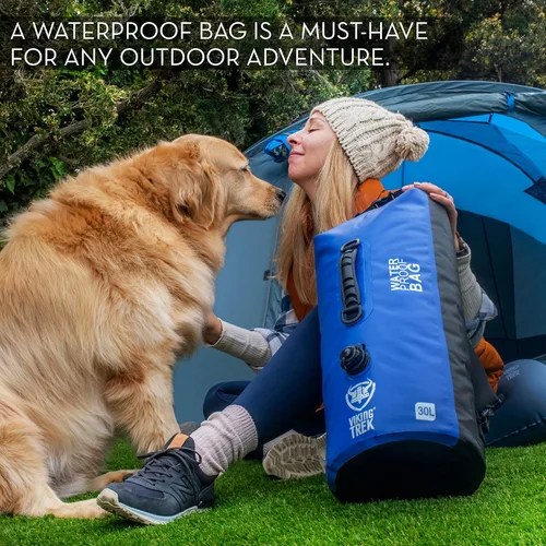 Vista 5 de Bolsa seca impermeable - Saco seco con parte superior enrollable recortada - Compresión seca - Mantiene el equipo seguro y seco para camping