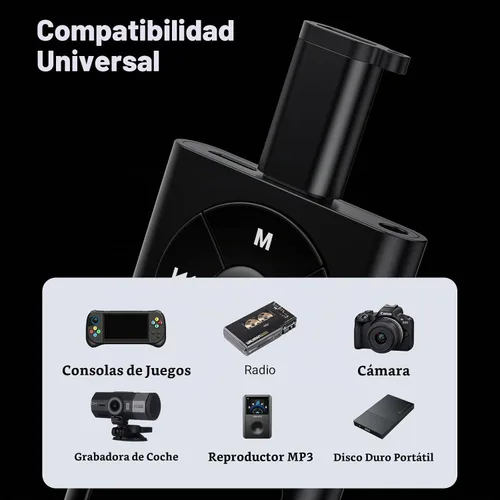Vista 4 de Paquete de 2 mini adaptadores USB y 3 adaptadores micro USB, conector compatible con carga y sincronización de datos para receptor GPS/cámara