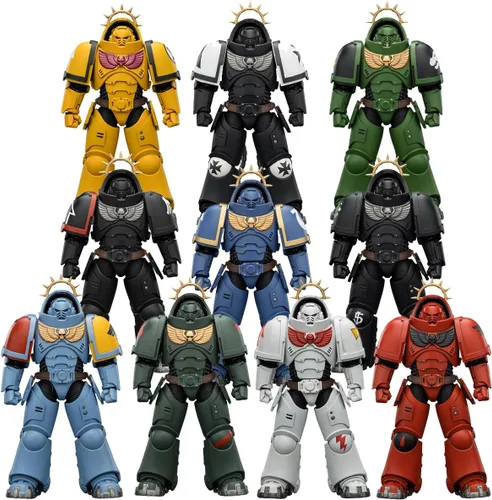 Vista 12 de JOYTOY Warhammer The Horus Herejy 1:18 Hijos de Horus MKVI Tactical Legionary Model Regalos de cumpleaños JT02977
