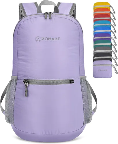 Vista 17 de ZOMAKE Mochila ligera y plegable, pequeña mochila de viaje