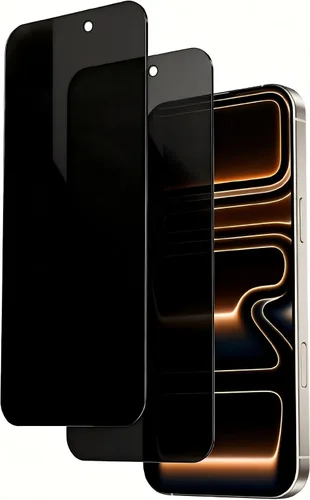 Vista 19 de Juvraixo protector de pantalla de privacidad para iPhone 16 Plus de 6.7 pulgadas, vidrio templado, 28°, antiespía, protección privada contra la luz