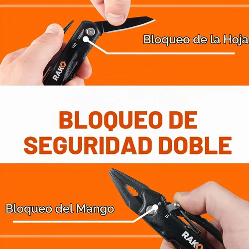 Vista 5 de RAK Pro Tools - Alicates multiherramienta – Regalos únicos geniales para papás que lo tienen todo – Multiherramienta compacta de supervivencia DIY