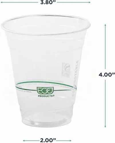 Vista 3 de Eco-Products, Inc GreenStripe - Vasos para bebidas frías, Transparente, 1000