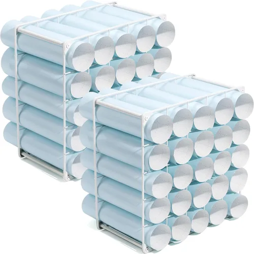 Vista 12 de Almacenamiento de rollos de vinilo de 20 agujeros para sala de manualidades, soporte de rollo de vinilo para hasta 20 rollos de vinilo