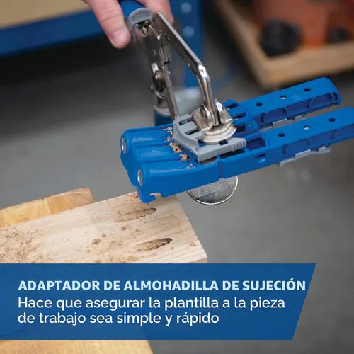 Vista 6 de KREG Plantilla Duradera para Agujeros de Bolsillo 320 con Abrazadera de Cara Clásica de 2 Pulgadas - Incluye Abrazaderas de Madera para Carpintería