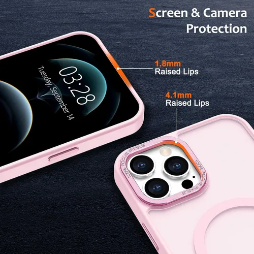 Vista 116 de Anuck - Funda magnética para iPhone 11 compatible con MagSafe, carcasa trasera mate translúcida dura, borde de TPU, delgada, resistente a impactos