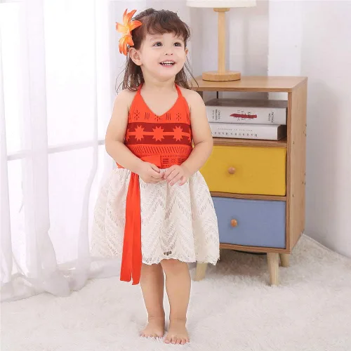 Vista 4 de Vestido de princesa para bebé, traje de baño, disfraz de Halloween y Navidad